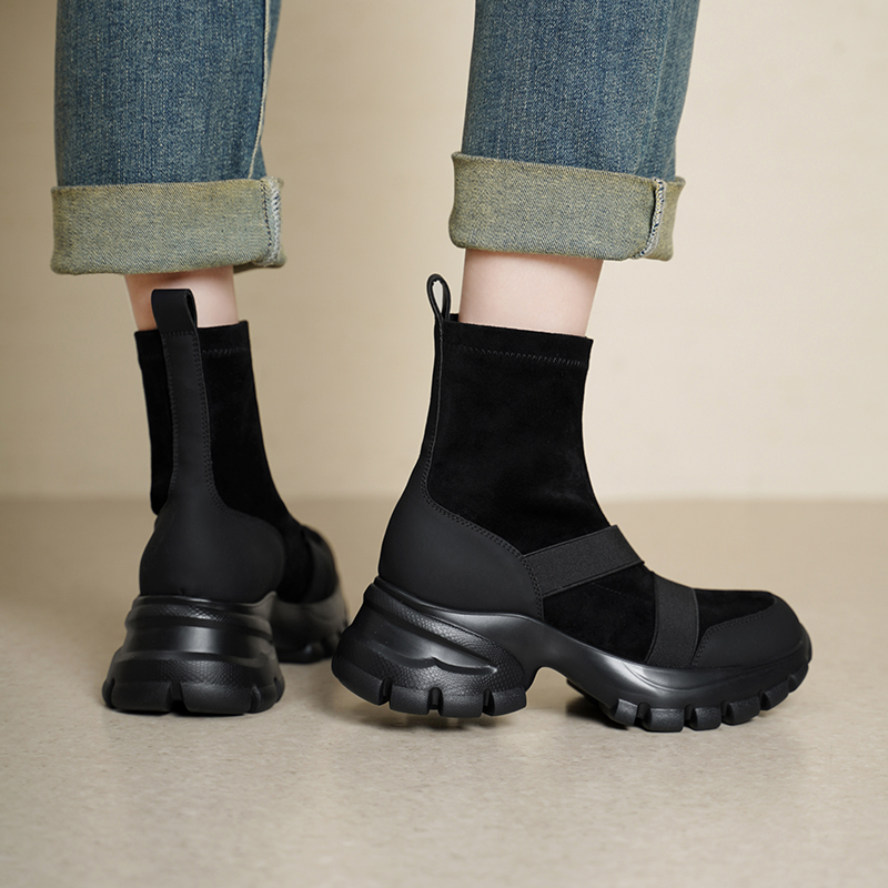 Женские замшевые ботинки-носки – обзор и цена Toe Sock Split